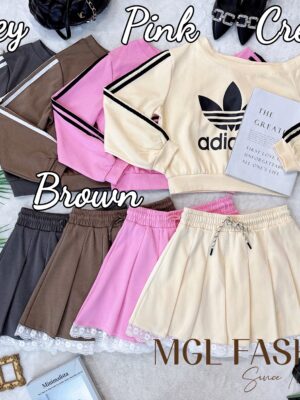 超值大促销Rm99 Now Rm49 CottonJoy时尚蕾丝印花卫衣百搭休闲套装 823234