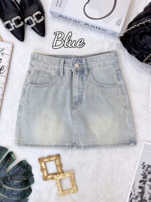 超值大促销Rm59 Now Rm35 独家绝美版型超Aline蕾丝蝴蝶结设计高腰牛仔短裙 M2492