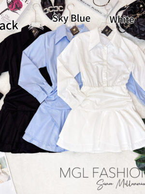 超值大促销Rm89 Now Rm59 Whitney时尚气质百搭衬衫连身裙 16453