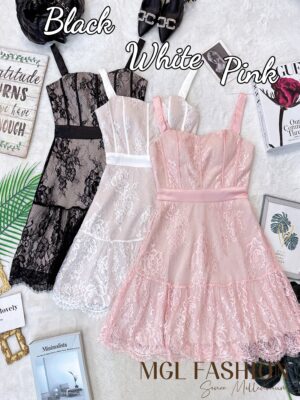 超值大促销Rm109 Now Rm59 Mocca气质名媛风蕾丝设计吊带连身裙 37122