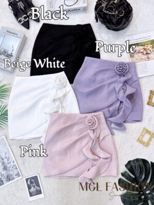 超值大促销Rm65 Now Rm45 PoshCode气质名媛风小香风玫瑰花高腰裙 5927