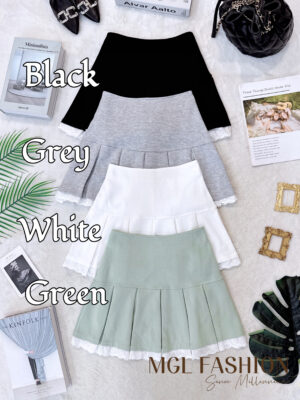 超值大促销Rm58 Now Rm39 Ivori时尚百搭气质卫衣面料蕾丝百褶高腰裙 6520