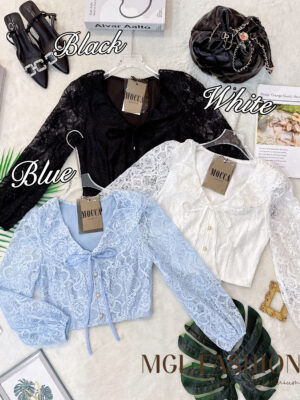 超值大促销Rm67 Now Rm45 Mocca 气质名媛风水容蕾丝时装上衣 823041