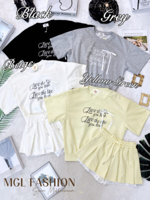 超值大促销Rm88 Now Rm59 DsJeans 气质百搭运动风蕾丝棉质套装 3378790