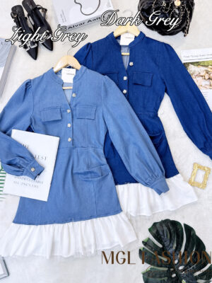 超值大促销Rm89 Now Rm65 Imppress时尚个性百搭显瘦弹力牛仔连身裙 6566