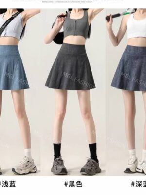 绝美新款开放少量现货Rm29‼️ 版型绝美无敌百搭休闲运动风弹力牛仔高腰裤裙 M43277