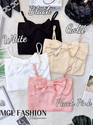 超值大促销Rm59 Now Rm19 PoshCode时尚名媛风绸缎蝴蝶结时装上衣 14268