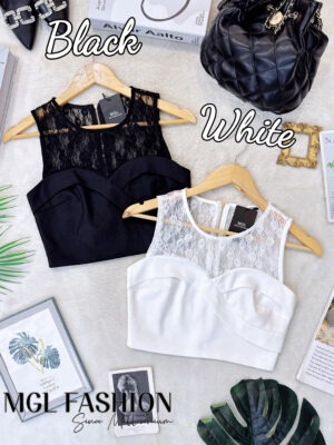 超值大促销Rm55 Now Rm29 独家定制时尚百搭蕾丝拼接时装上衣 M62011