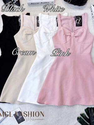 超值大促销Rm88 Now Rm39 DressUp气质唯美蝴蝶结设计显瘦伞摆连身裙 520021