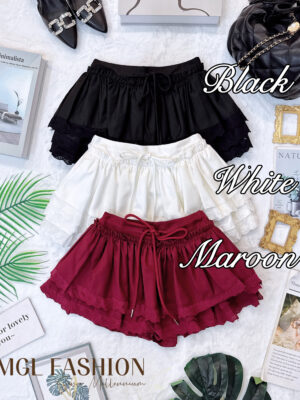 超值大促销 Rm62 Now Rm39 Re&Co高质量时尚甜美通花中腰蛋糕裤裙 M6930