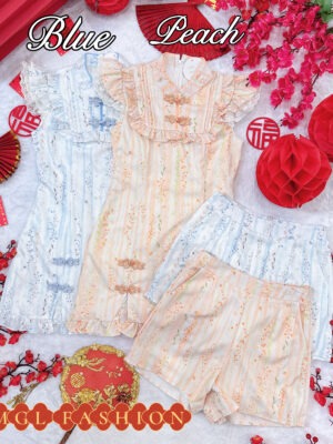 超值大促销Rm96 Now Rm69 UrbanQueen新年气质甜美风改良式碎花旗袍套装 71411