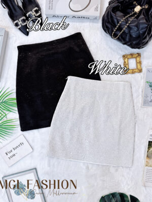 超值大促销Rm62 Now Rm39 高质量轻奢名媛风闪亮亮钻包臀高腰裙 M2312