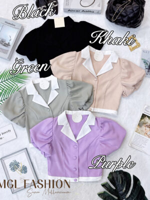 超值大促销Rm65 Now Rm29 时尚气质百搭翻领设计时装上衣 22572