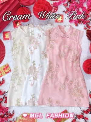 超值大促销Rm97 Now Rm69 Cheri新年气质唯美立体金丝绣花旗袍连身裙 2600