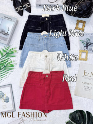 超值大促销Rm62 Now Rm19 时尚简约百搭超ALine短版版型牛仔高腰短裙 M1506