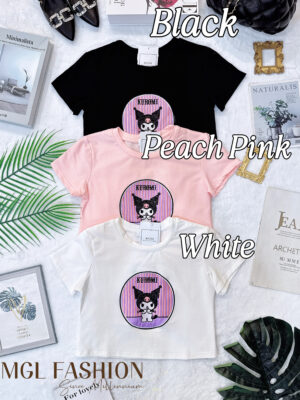 KUROMI Tee Rm42-Rm3=Rm39 XSSML Reiss独家时尚Kuromi刺绣卫衣Tee M1686