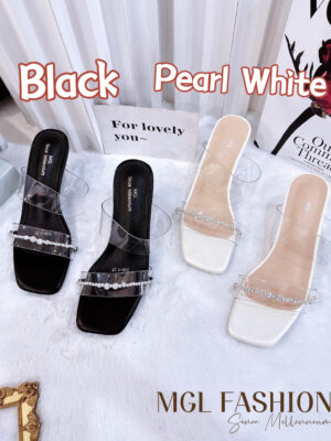 超值大促销Rm69 Now Rm49 独家定制气质百搭水晶亮钻链条计高跟鞋 M530-1