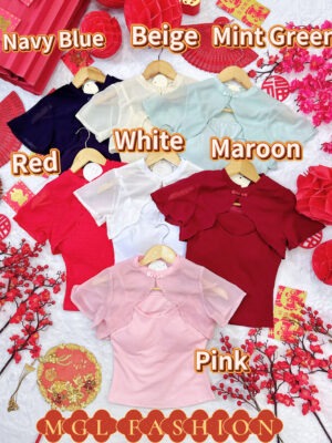 超值大促销 Rm53 Now Rm39 Seven新年气质唯美百搭两件式雪纺旗袍上衣 82758