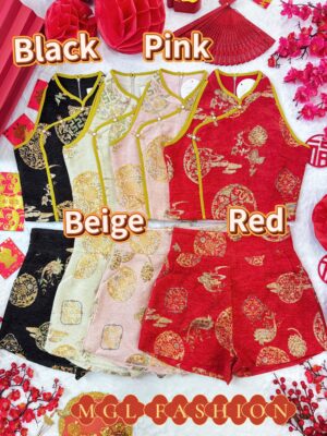 绝美新款上架 情侣旗袍 SML ▪️女装金丝短绒提花旗袍套装 Rm105-Rm3＝Rm102 ▪️男装金丝短绒提花旗袍上衣 Rm99−Rm3＝Rm96 2607/2608