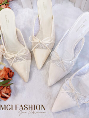 超值大促销Rm89 Now Rm49 独家定制蕾丝蝴蝶结高跟鞋 #新年必备款 M6355-110