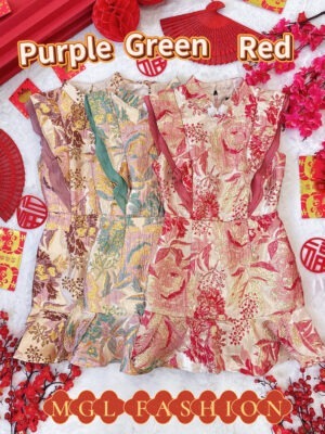 超值大促销Rm99 Now Rm69 LaDolce新年新中式金丝提花鱼尾裙设计旗袍 666041