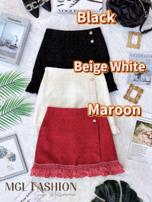 超值大促销Rm64 Now Rm44 Cheri时尚高级轻奢名媛小香风蕾丝拼接高腰裙 2747