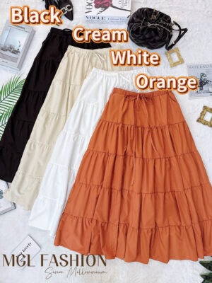 超值大促销Rm84 Now Rm64 Cheri高质量时尚百搭版型绝美大摆度高腰休闲长裙 2801