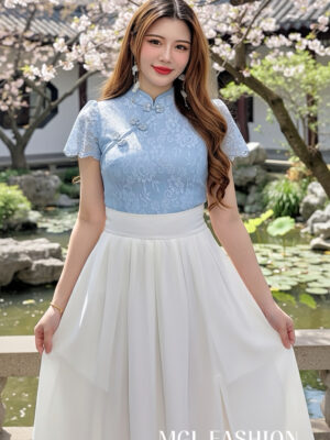 超值大促销 Rm56 Now Rm39 Ivori 新年新中式蕾丝旗袍上衣 6946