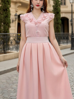 超值大促销 Rm67 Now Rm47 Camila 气质唯美百搭雪纺荷叶设计时装上衣 14566