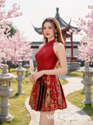 超值大促销Rm115 Now Rm79 PoshCode 新年气质古典金丝提花显瘦旗袍套装 21840