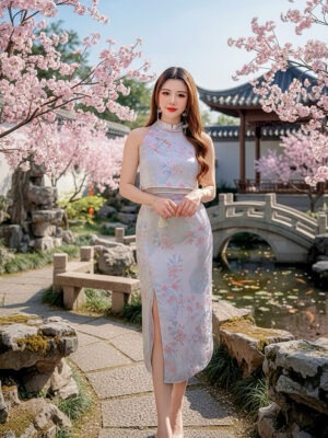 超值大促销Rm105 Now Rm69 Ivori 新年气质古典提花七分旗袍套装 6940