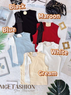 超值大促销Rm45 Now Rm29 Mocca气质百搭休闲蝴蝶结棉质上衣 55063