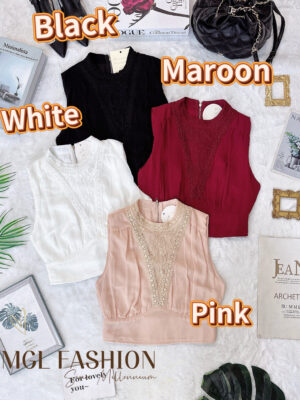 超值大促销 Rm58 Now Rm39 Cheri时尚百搭气质名媛风雪纺蕾丝时装上衣 2688