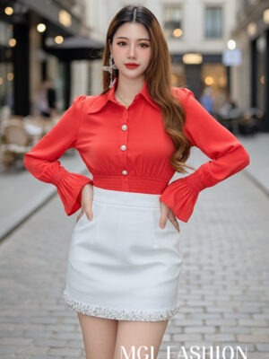 超值大促销 Rm56 Now Rm19 Cheri 气质百搭法式名媛风时装衬衫上衣 2695