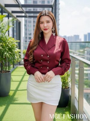 超值大促销Rm59 Now Rm25 Cheri时尚高级名媛风绸缎长袖时装上衣 2795