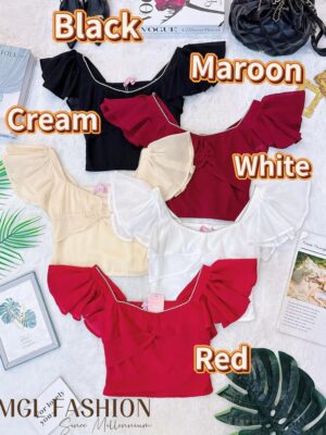 超值大促销 Rm59 Now Rm25 Ivori 高级轻奢名媛风亮钻雪纺时装上衣 6244