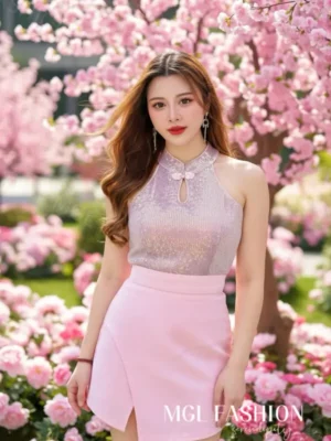 超值大促销 Rm108 Now Rm69 XSSML 独家定制新中式闪亮亮人鱼幻彩亮片旗袍套装 M62086