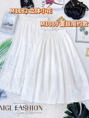 绝美新款上架 Rm49-Rm3=Rm46 Tiffany 气质百搭通花休闲半长裙 M1182/M1089