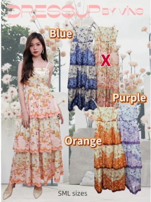 超值大促销Rm95 Now Rm39 Dressup 时尚百搭休闲印花连身裙 52308