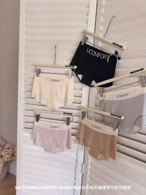 超值预定开放少量现货 Rm29 (5件)~ L/XL/2XL 10A抗菌加长裆无痕裸感平腿全包臀中腰内裤 M65488