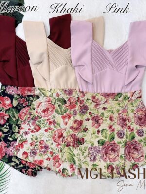 #只限网站下单 #厂场家最后一组促销 超值大促销 Rm73 Now Rm39 Seven气质百搭玫瑰提花连身裤裙 7447