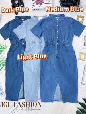 ＃只限网站下单 厂家最后一组促销＃ 超值大促销 Rm89 Now Rm49 SML Jamae 时尚个性百搭牛仔连身裙 97634