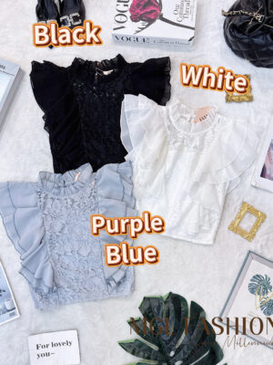 #只限网站下单 #厂家最后一组促销 超值大促销 Rm55 Now Rm39 XSSML Jamae 时尚百搭名媛风雪纺蕾丝时装上衣 98464