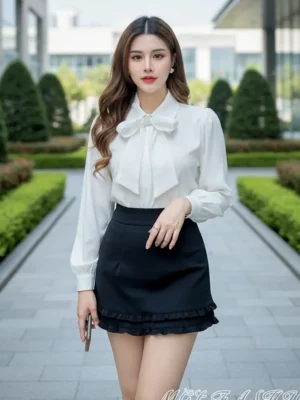 超值大促销 Rm58 Now Rm25 独家绝美版型气质百搭荷叶边锦棉高腰裙 M37272