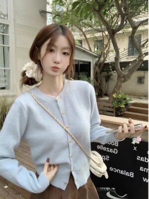 超值预定 Rm29 Only～ 气质简约百搭软糥编织面料长袖外套上衣 M27721