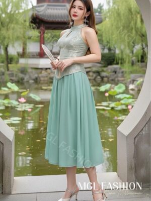 超值大促销 Rm69 NOW Rm49  XSSMLXL 独家定制每人必备绝美百搭七分雪纺高腰裙 M38576