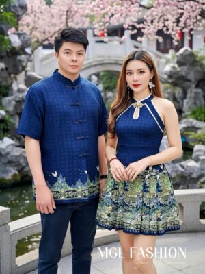 超值大促销 独家超舒适古典新中式情侣旗袍 M62090/M62090-5