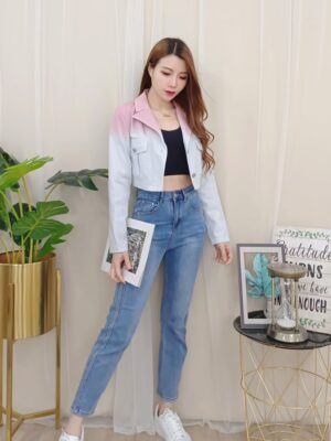 超值大促销 RM75 Now RM29 特别定制彩虹渐变牛仔外套上衣 1113