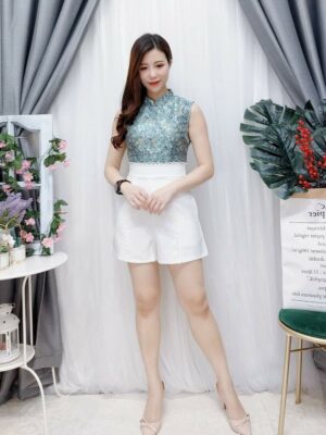 超值大促销 RM55 Now Rm19🔥 VIP高品质立体提花旗袍连身裤 19048