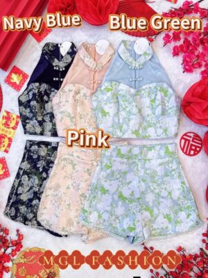 超值大促销Rm122 Now Rm79 新年新中式龙珍珠提花旗袍套装 25230